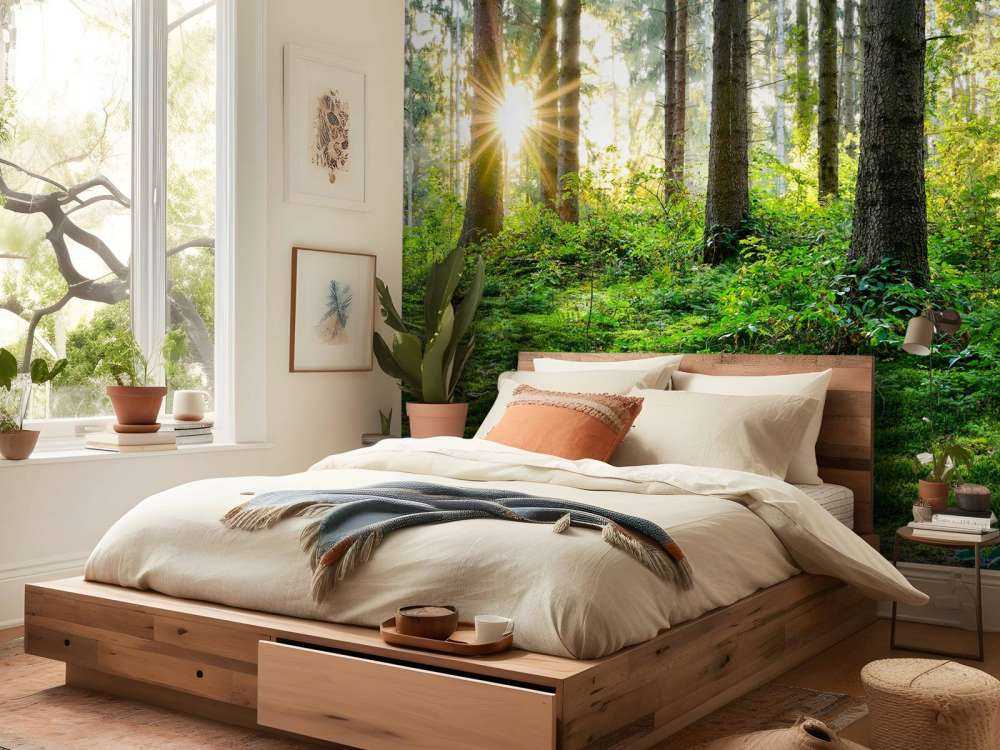 Skogpanorama om våren