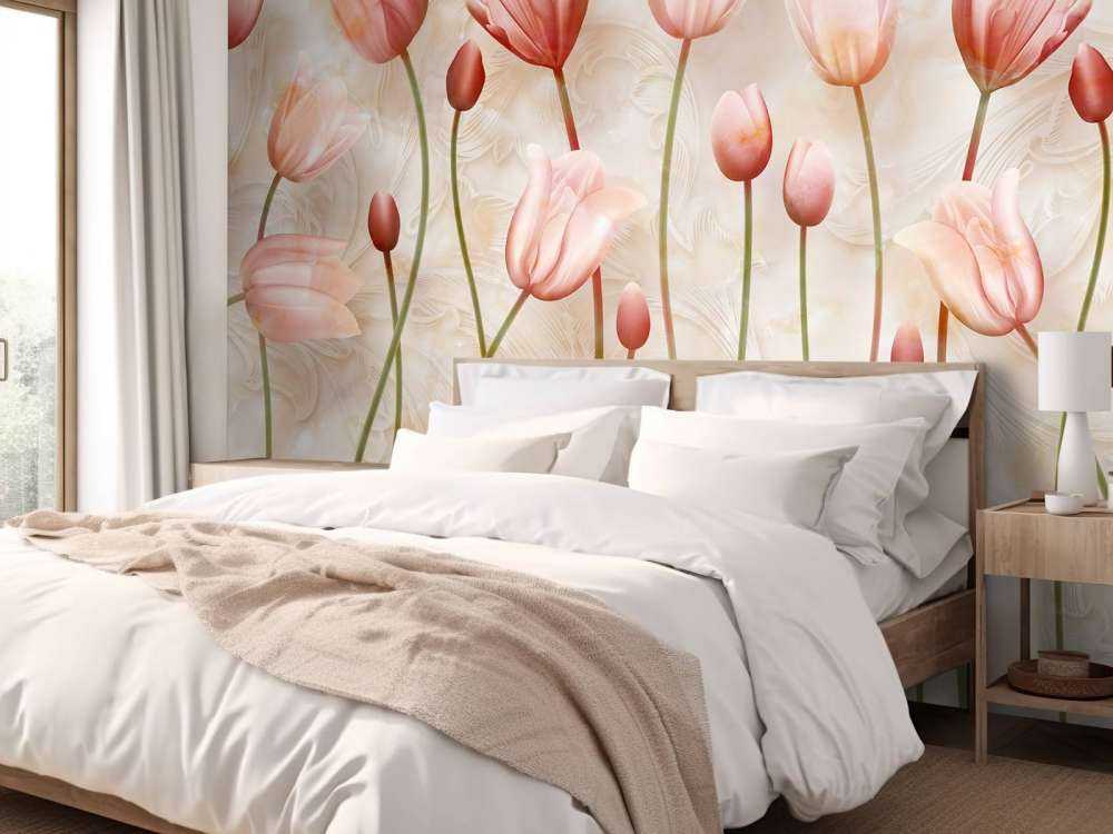 Rosa vinkende tulipaner