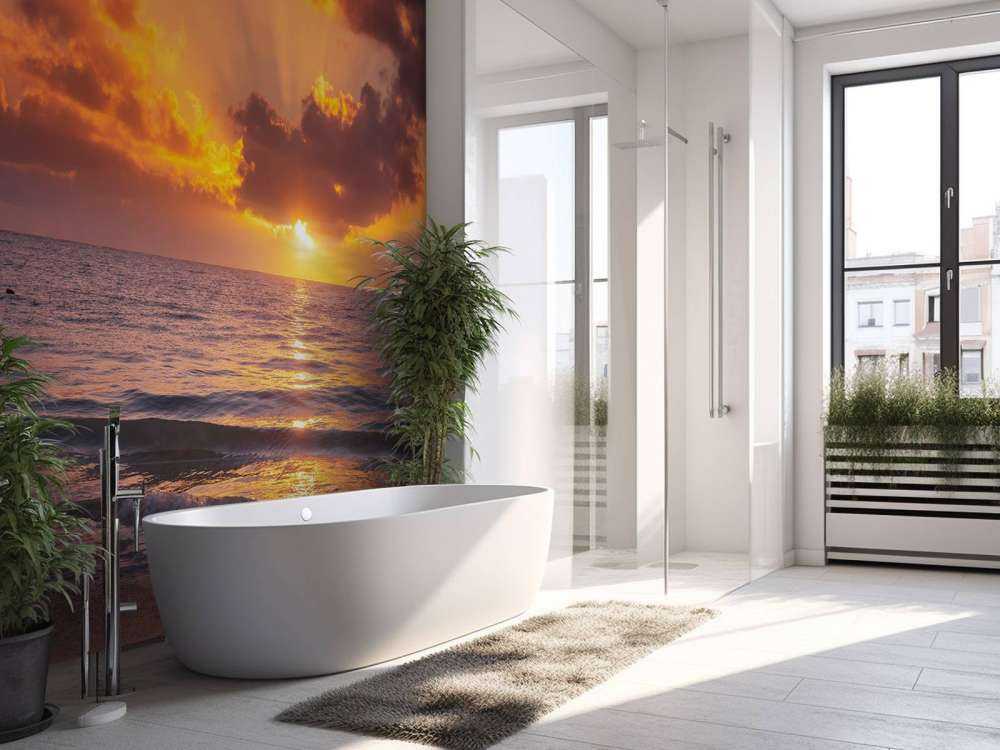 Vakker oransje solnedgang