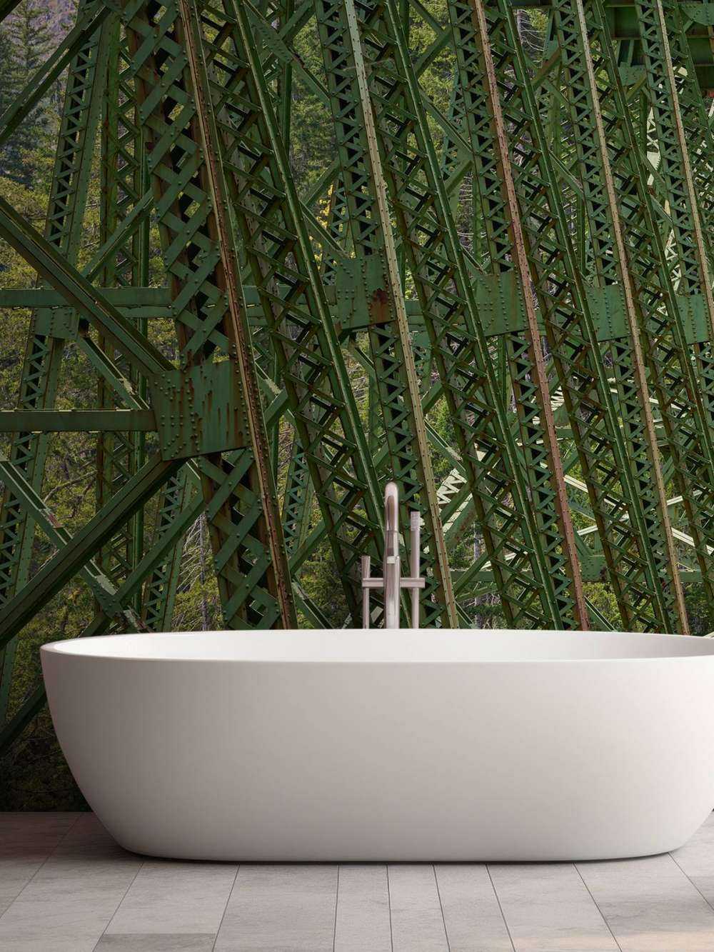 Stålkonstruksjon gammel jernbanebro