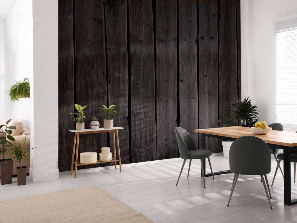 Lyst på mørkt treverk