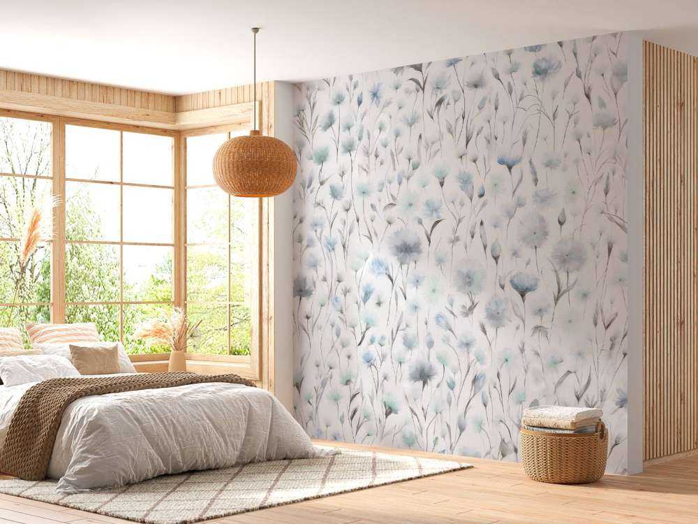 Kornblomster og markgress Blå