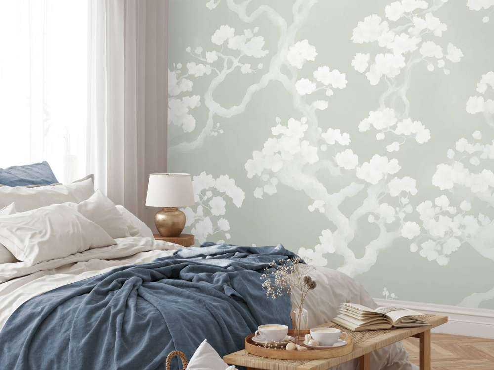 Vidunderlig blomstrende skog - grønn