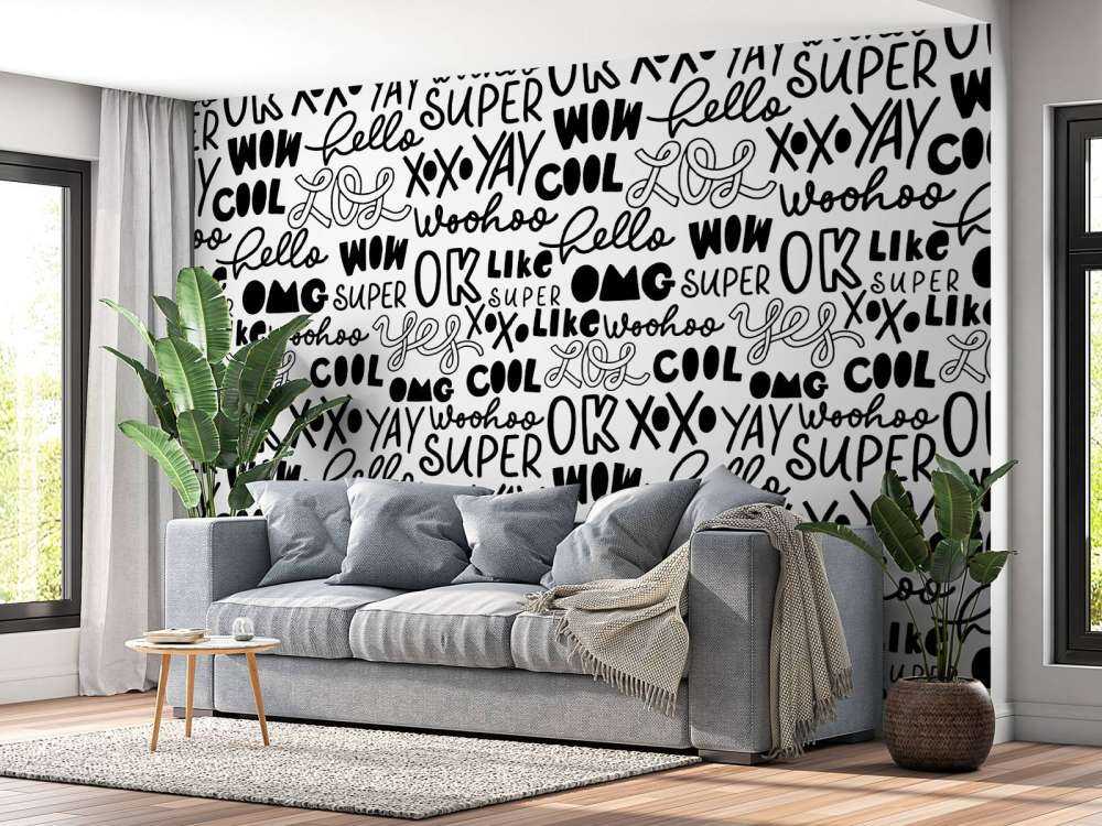 Doodles svart og hvitt