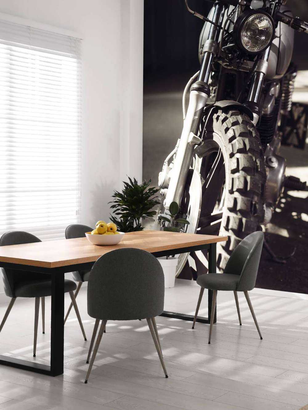 Set forfra av motorsykkel