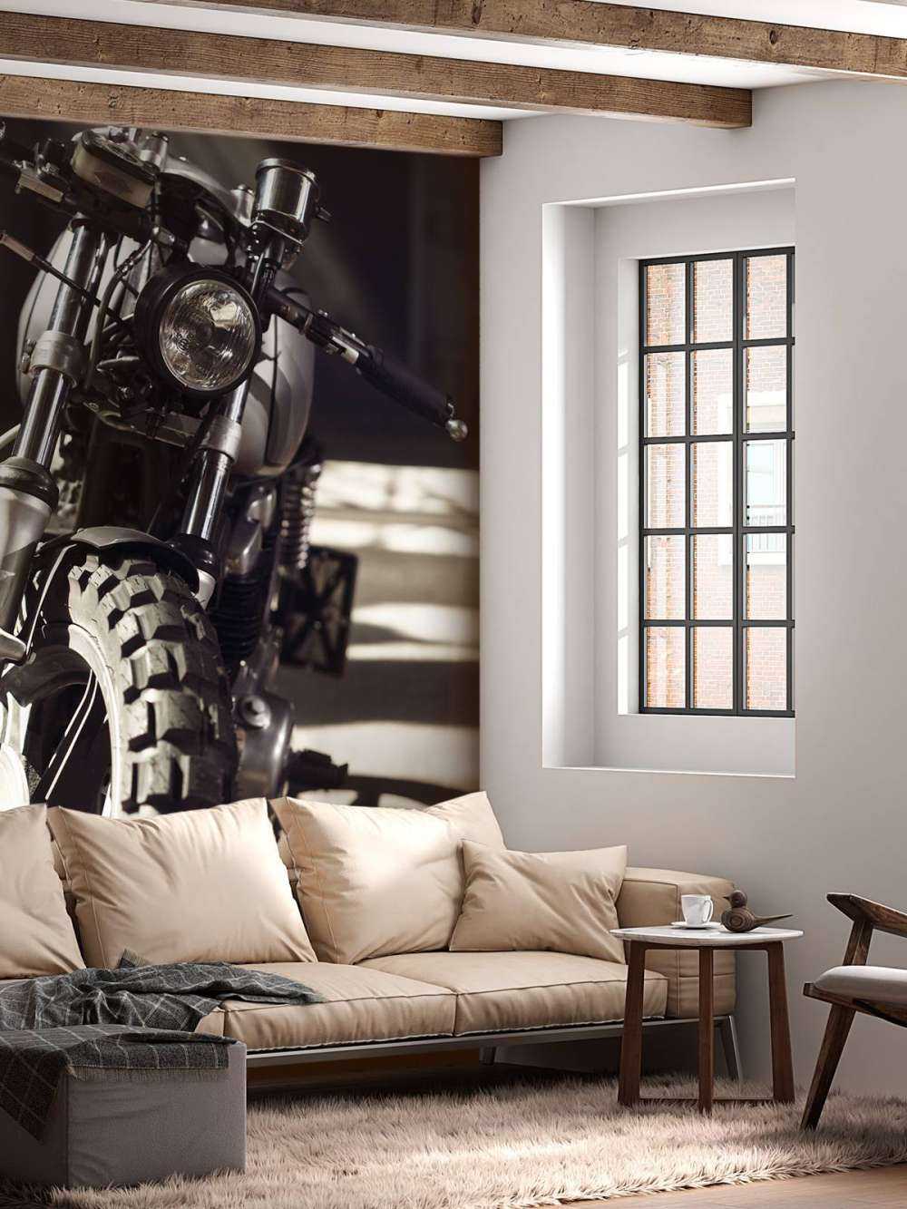 Set forfra av motorsykkel