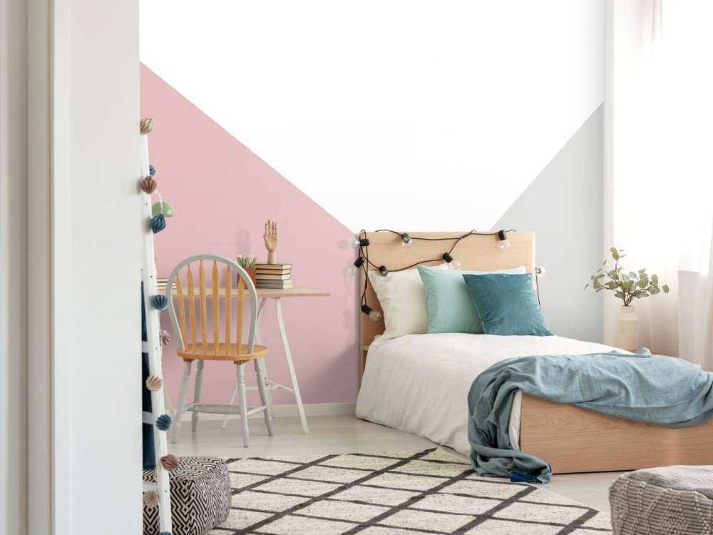 Rosa og grå trekanter