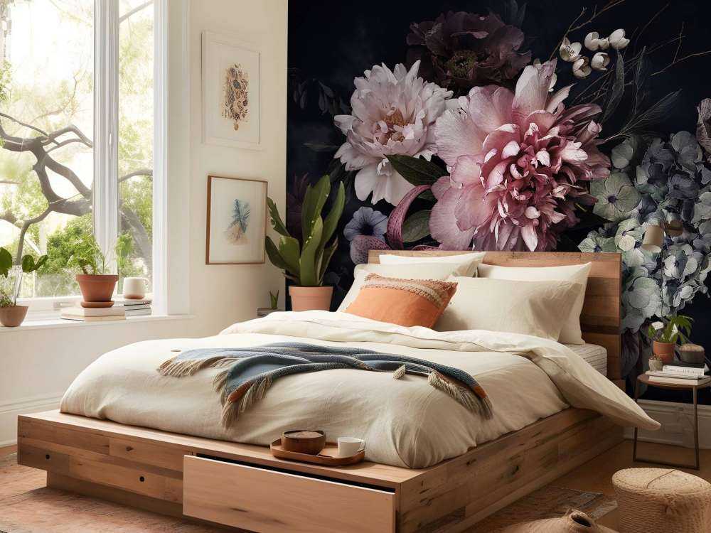 Vintage blomsterbed
