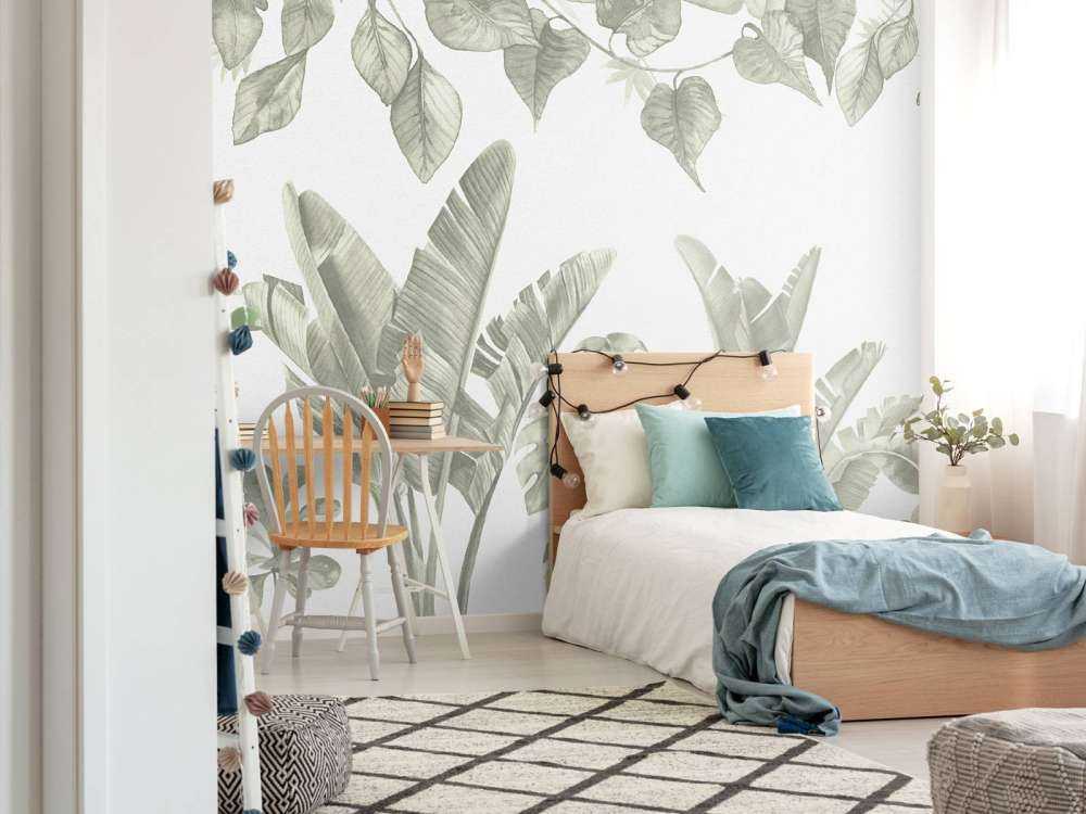 Jungelblader i grønt