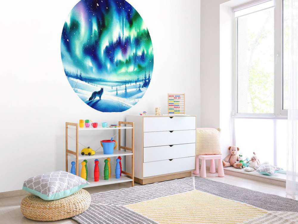 Fjellrev og Nordlys