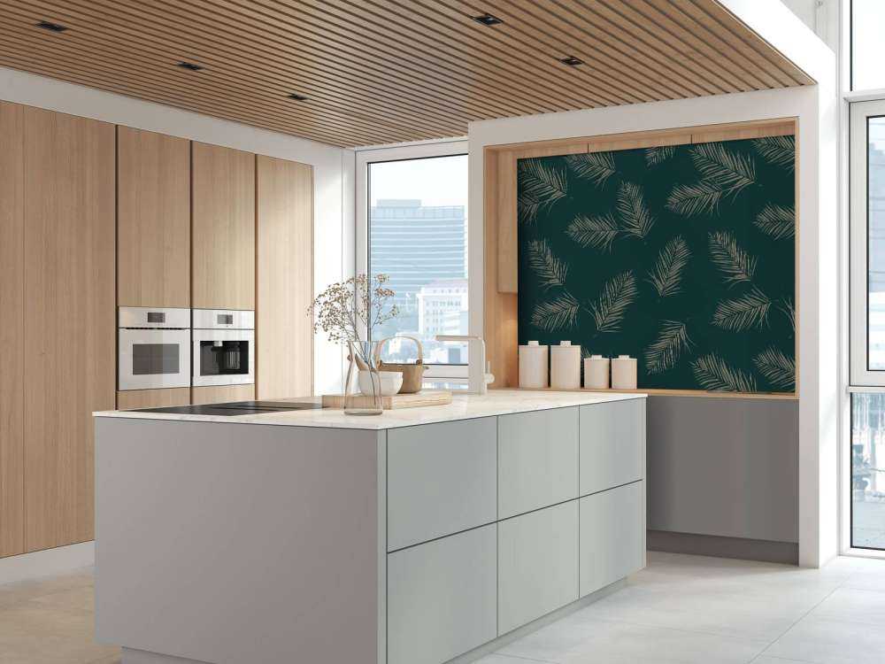 Grønne blader på grønn bakgrunn