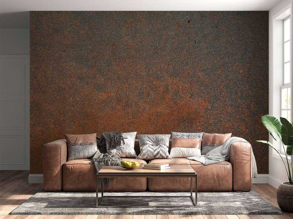 Nærbilde gammel metallplate