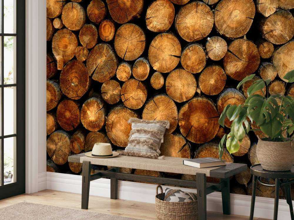 Stablet stamme røde trær