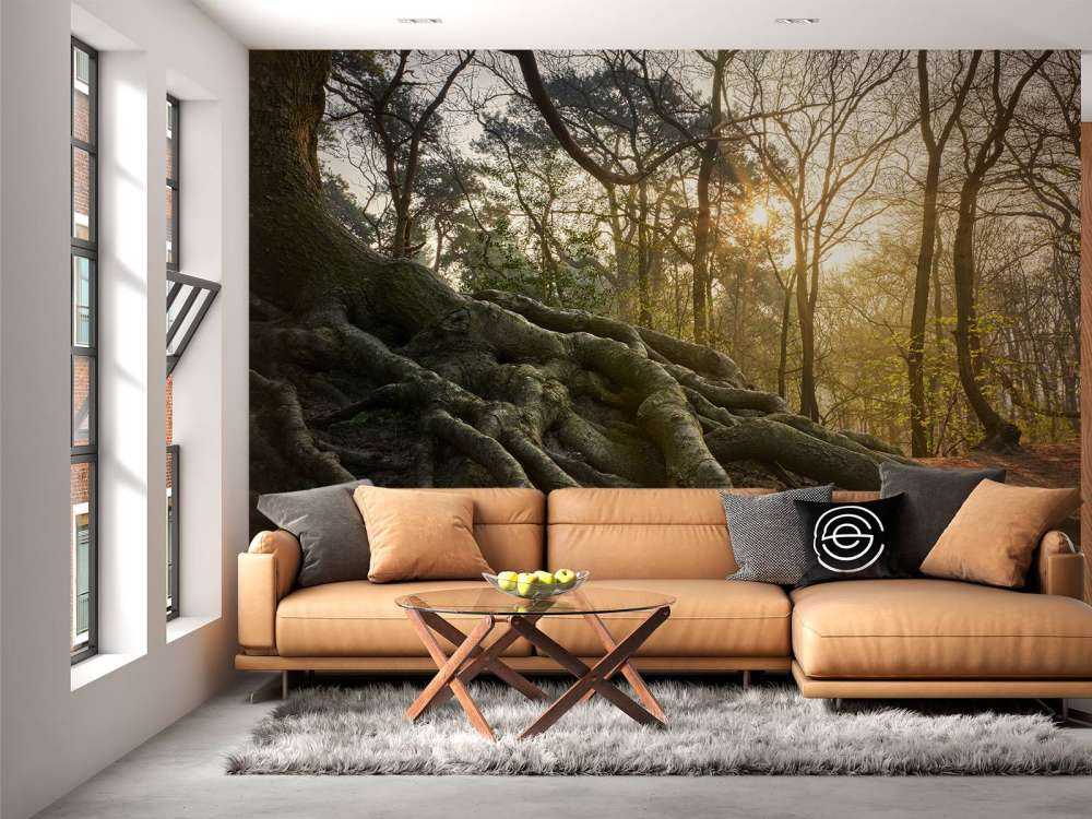 Trerøtter over bakken