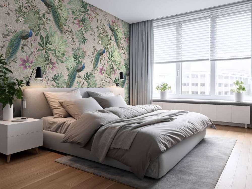 Vintage hagepåfugler - kremfarget