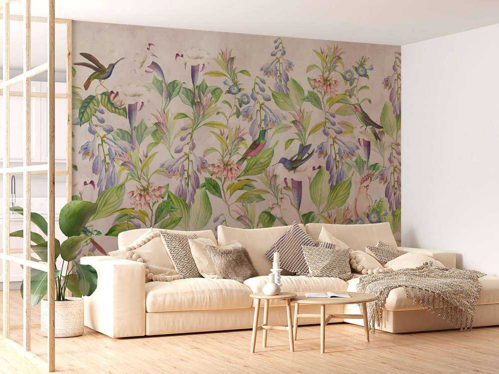 Eterisk Fuglesang Blomstrer - Pastellparadis