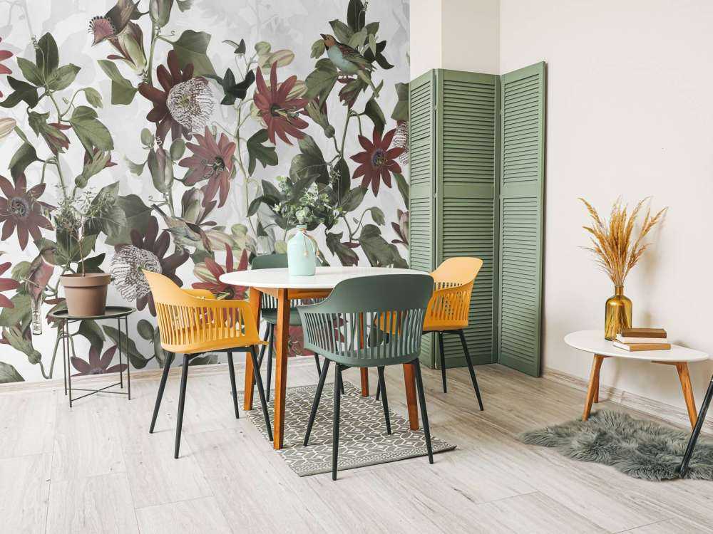 Syv fugler i fortryllet løvverk - elfenben