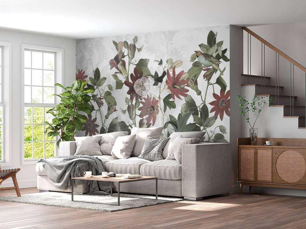 Syv fugler i fortryllet løvverk - elfenben