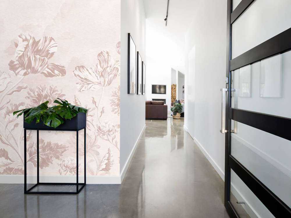 Barokk blomsterlandskap - pudderrosa