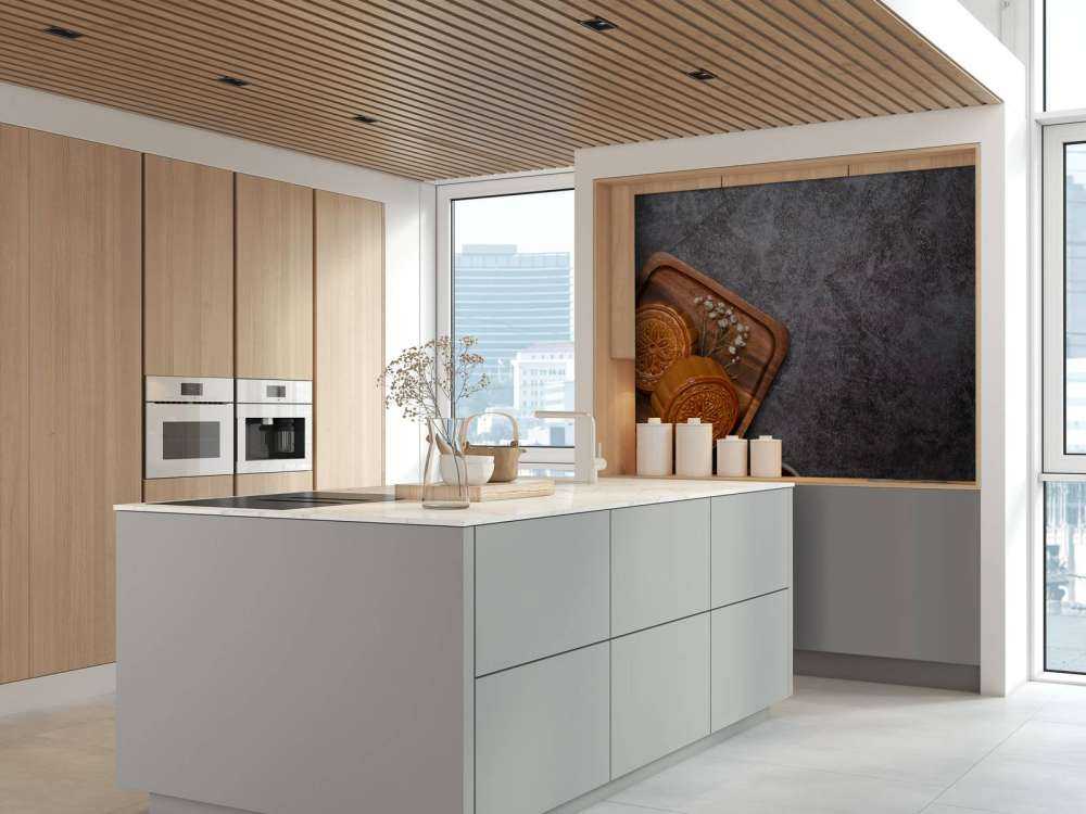 Månekaker på en svart benkeplate