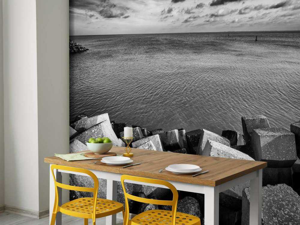 Betongblokker for havnen i Cadzand Bad