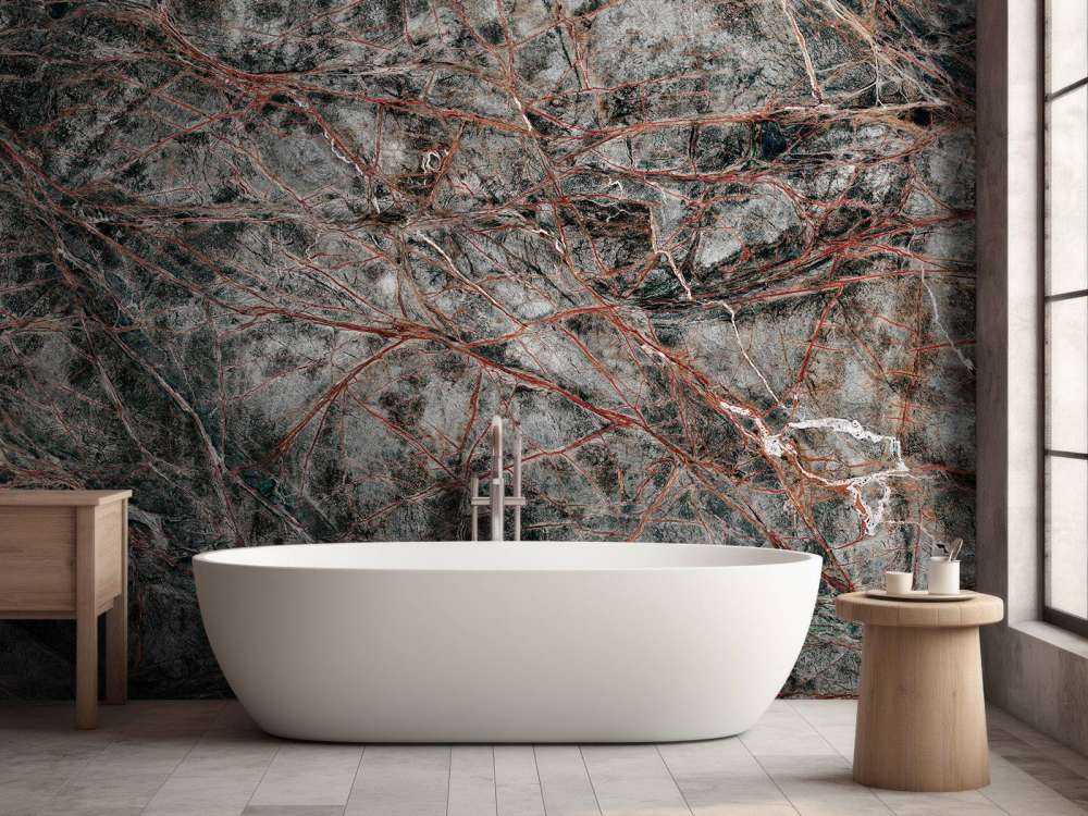 Grå marmor med vakker struktur