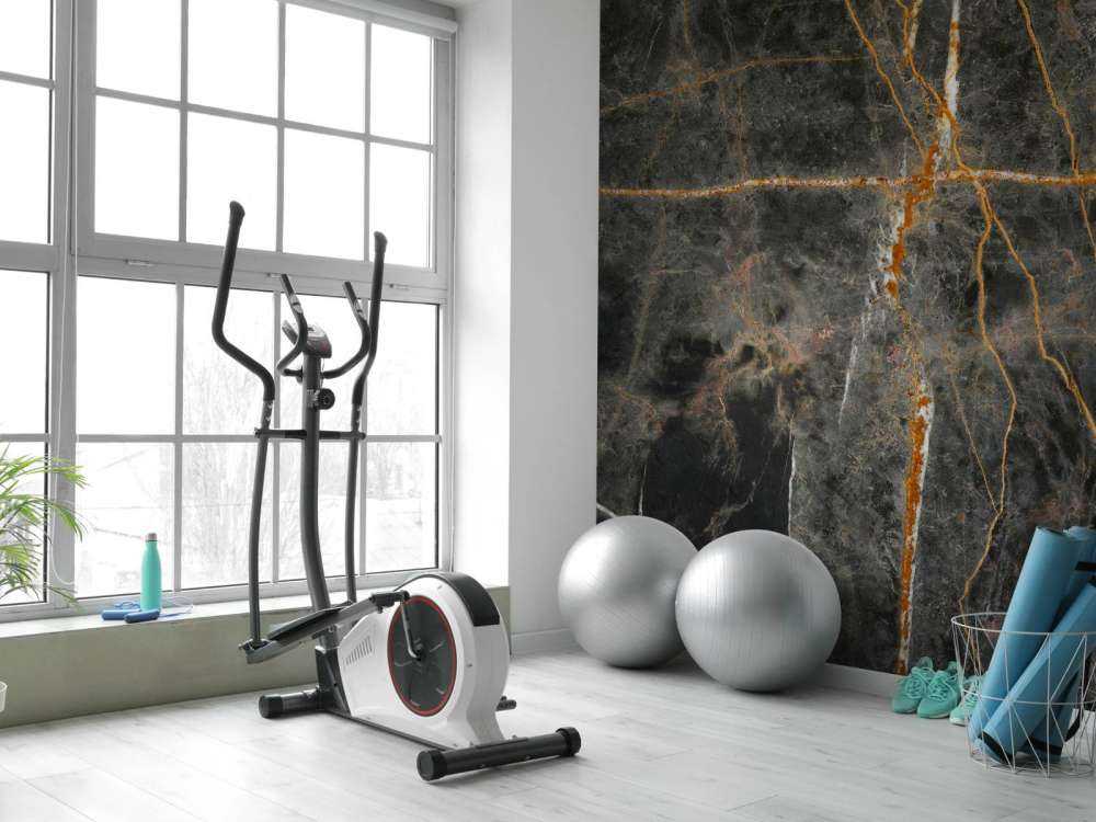 Mørk marmor med kobbertoner