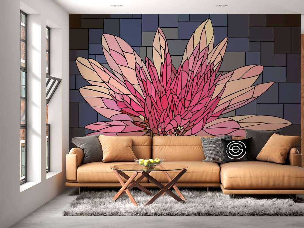 Rosa blomst i blomst