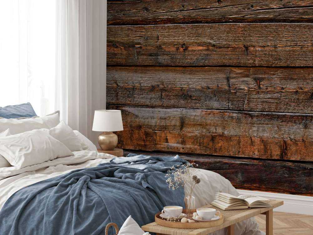 Gammelt brent treverk