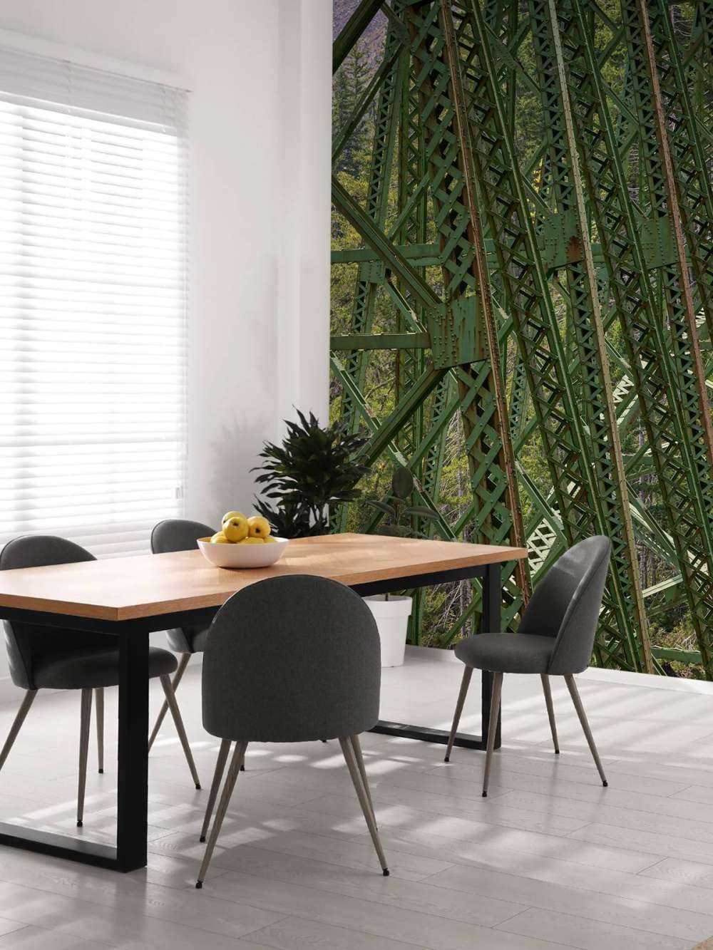 Stålkonstruksjon gammel jernbanebro