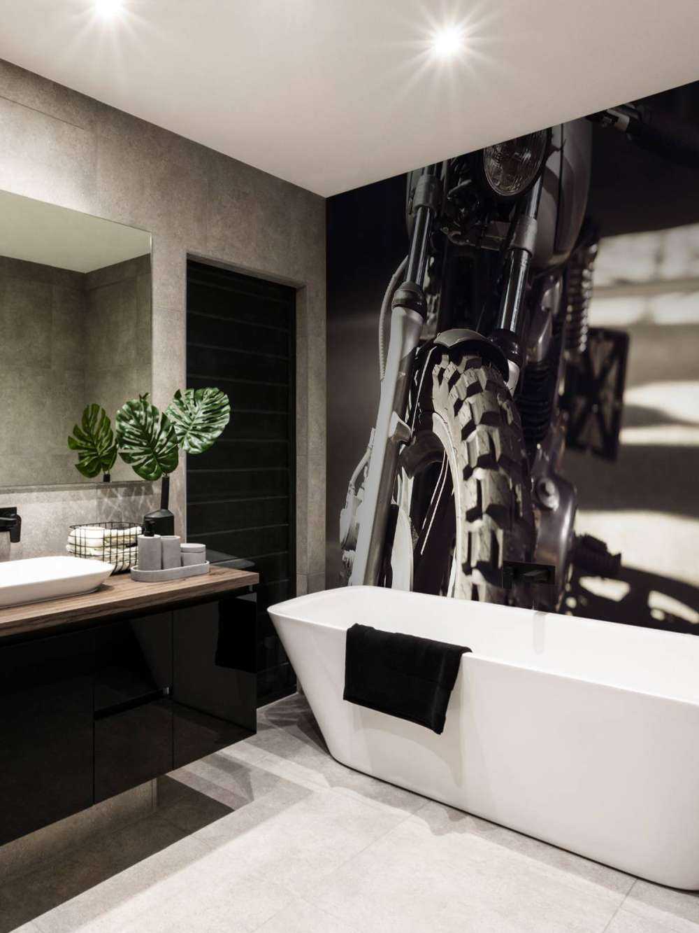 Set forfra av motorsykkel