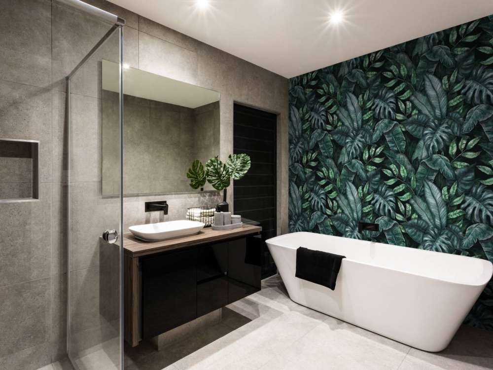 Botanisk mønster med palmeblade