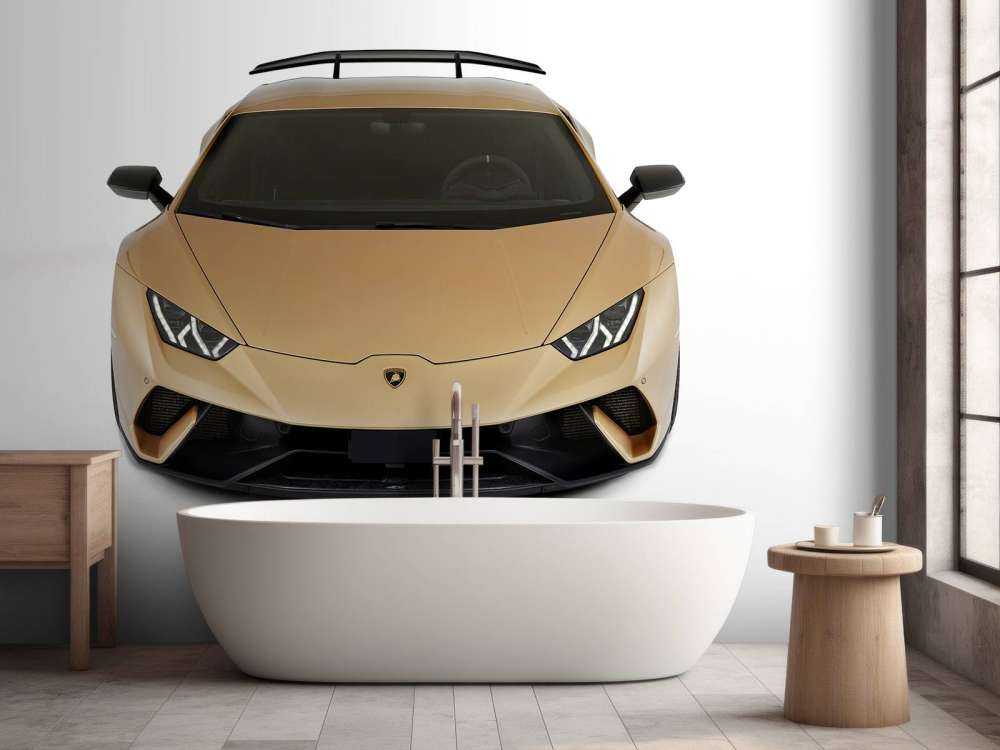 Lamborghini Huracan - Front ovenfra, hvid