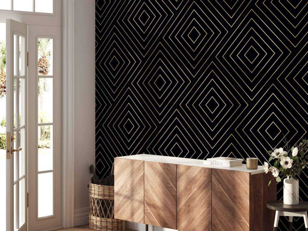 Chevron mønster, sort