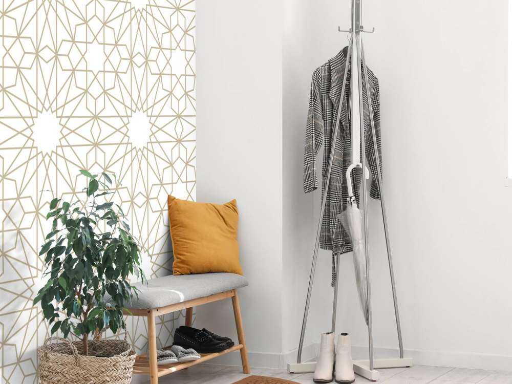 Geometriske blomster, hvide