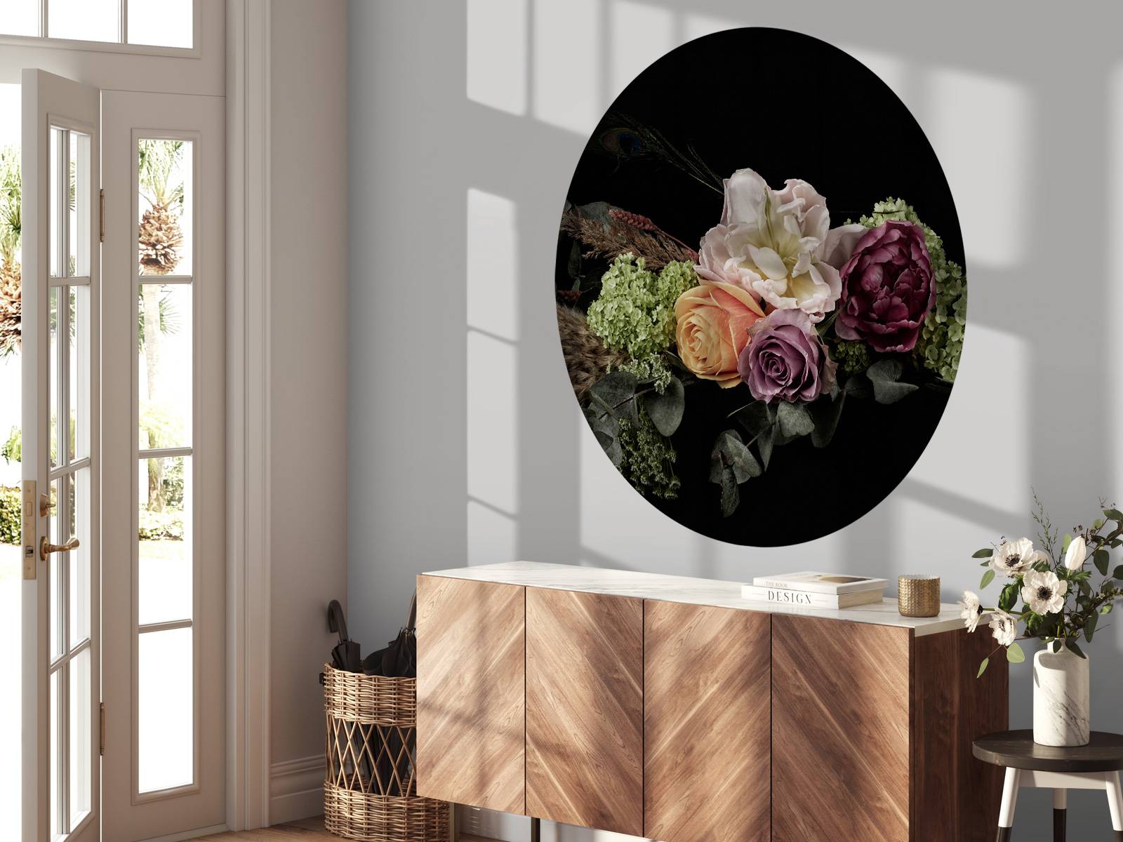 Påfugle fjer blomsterbuket