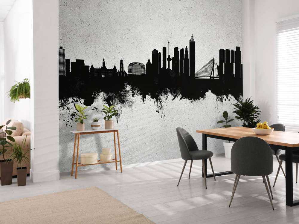 Akvarel skyline, Rotterdam