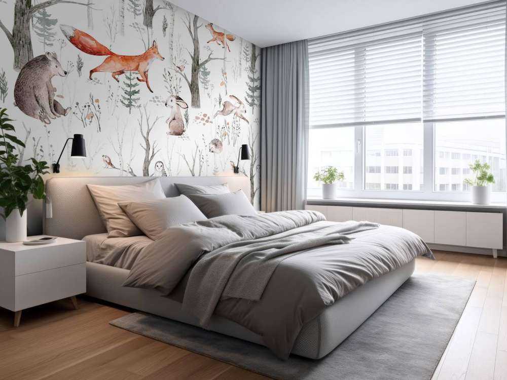 Skovens hvisken Akvarel