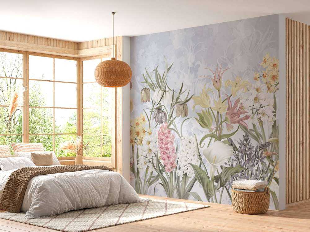 Forårsblomster - Blød himmelblå