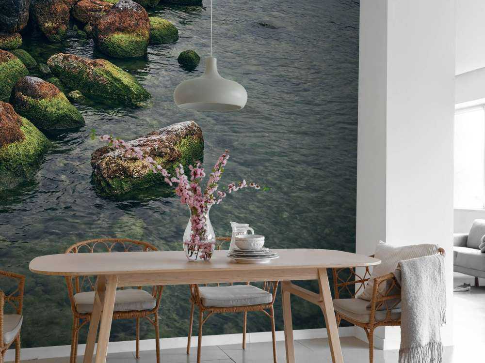 Klipper ved bjergsø