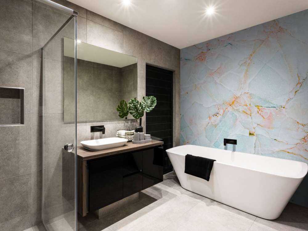 Naturlig blå marmor