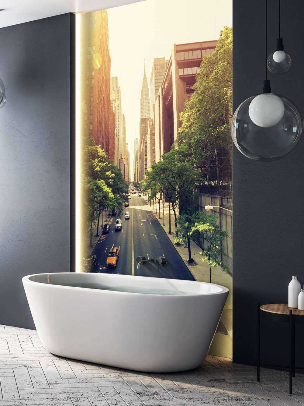 Motorvej gennem en by