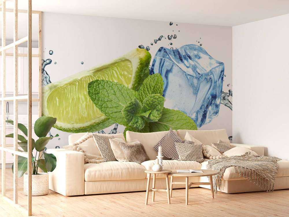 Sprøjt vand med mynte og kalk