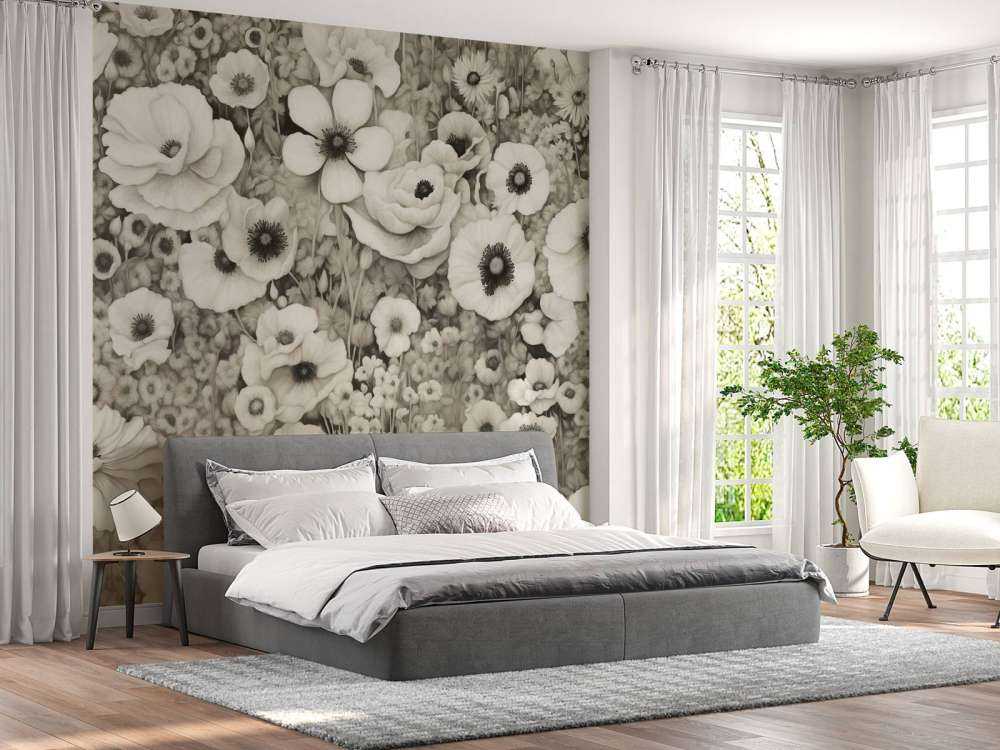 Poppy Tale Monokrom Mørkegrøn