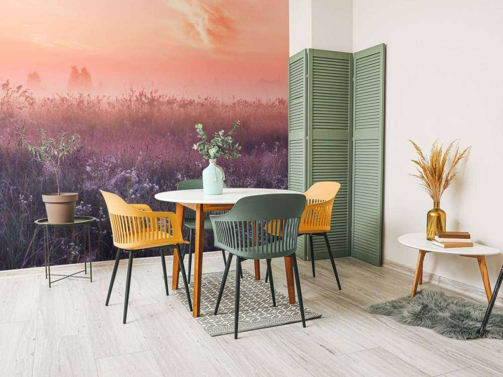 Mark med morgentåge