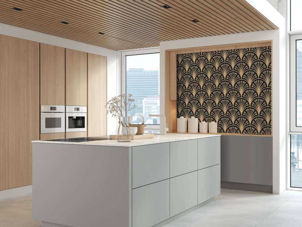 Guld art deco blommor