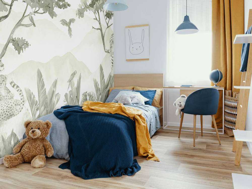 Rovdjur i djungeln i grönt