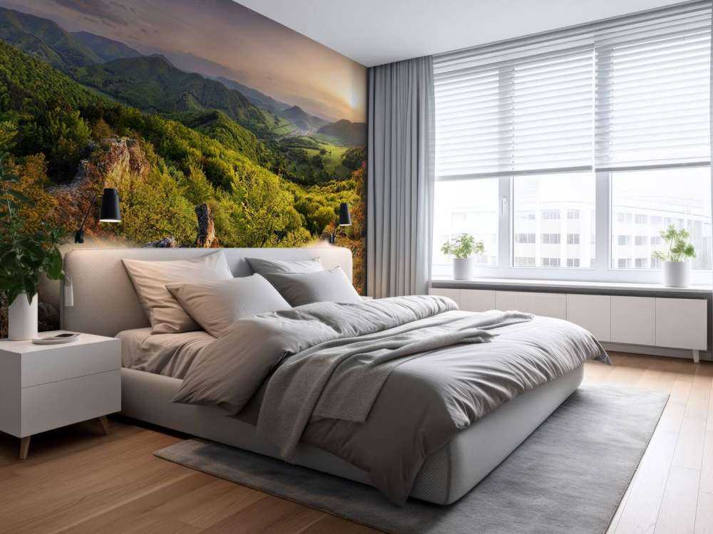 Bergslandskap på våren