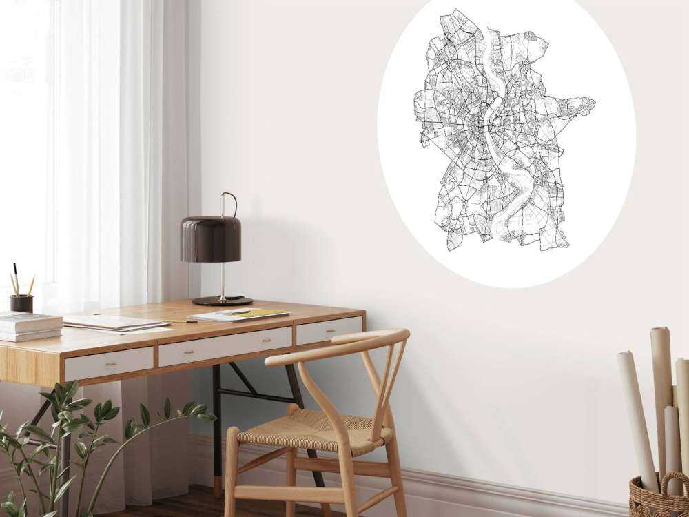 Karta över Köln, vit