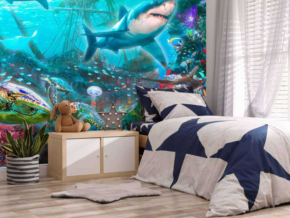 Sharks And Pirate Wreck